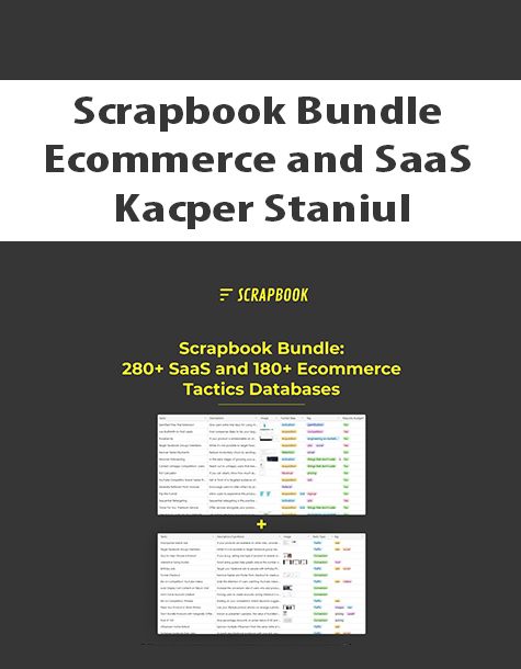 Scrapbook Bundle – Ecommerce and SaaS By Kacper Staniul